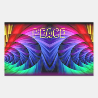 Sticker Rectangulaire Paix