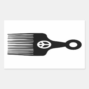 Sticker Rectangulaire Paix des cheveux afro