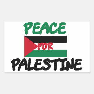 Sticker Rectangulaire Paix pour la Palestine