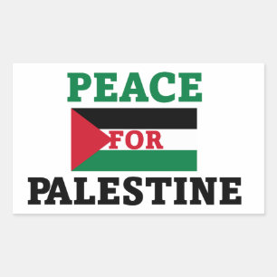 Sticker Rectangulaire Paix pour la Palestine