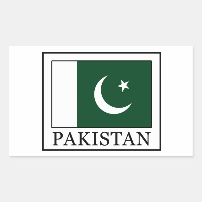 Sticker Rectangulaire Pakistan (Devant)