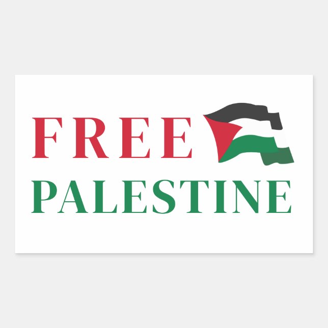 Sticker rectangulaire palestine libre (Devant)