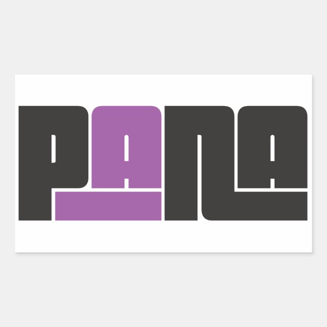 Sticker Rectangulaire Pana Black et Purple (Devant)