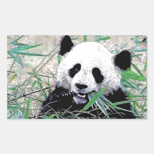 Sticker Rectangulaire Panda (Devant)
