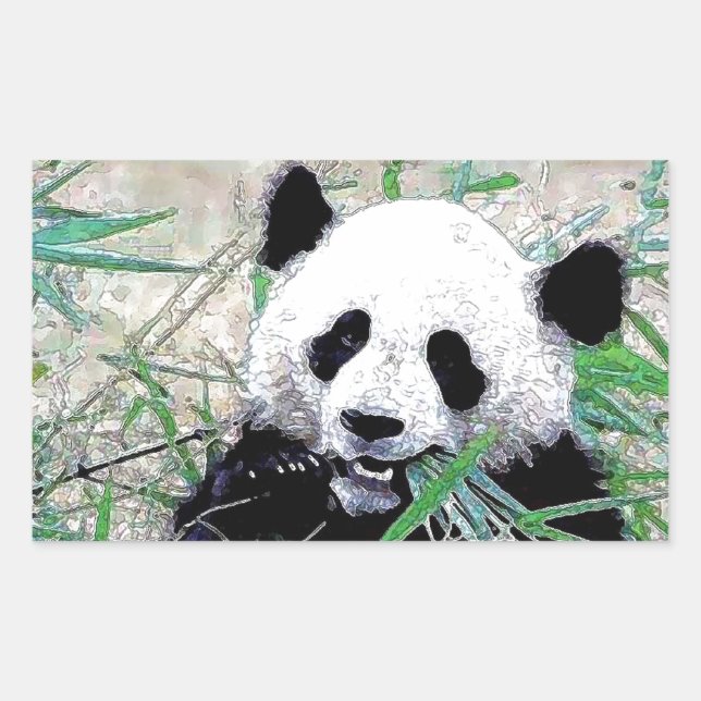 Sticker Rectangulaire Panda (Devant)