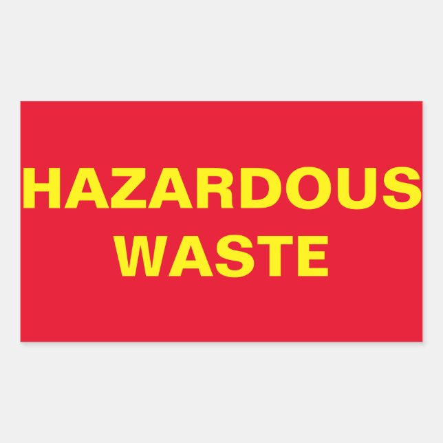 Sticker Rectangulaire Panneau de déchets dangereux (Devant)