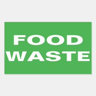 Sticker Rectangulaire Panneau de gaspillage alimentaire