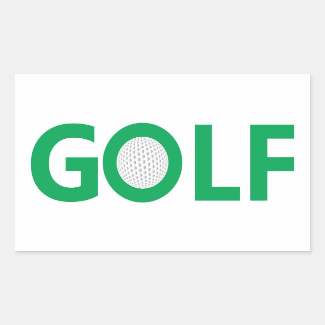 Sticker Rectangulaire Panneau de golf (Devant)