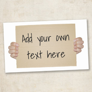 Sticker Rectangulaire Panneau de protestation personnalisable en carton