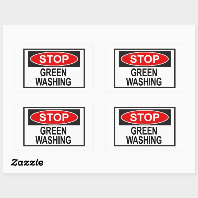 Sticker Rectangulaire Panneau Stop Greenwash (1) (Feuille)