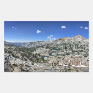 Sticker Rectangulaire Panorama du bassin du lac Medley de High - Sierra