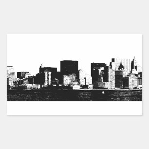 Sticker rectangulaire panoramique New York City