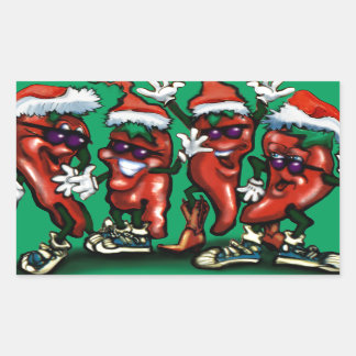 Sticker Rectangulaire Papiers de Noël