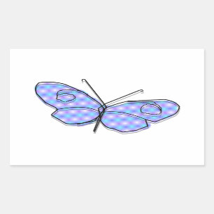 Sticker Rectangulaire Papillon cosmique