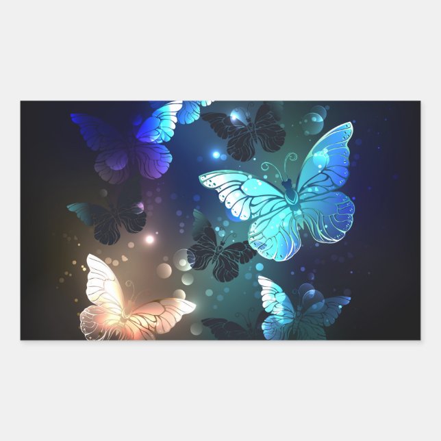 Sticker Rectangulaire Papillon de nuit (Devant)