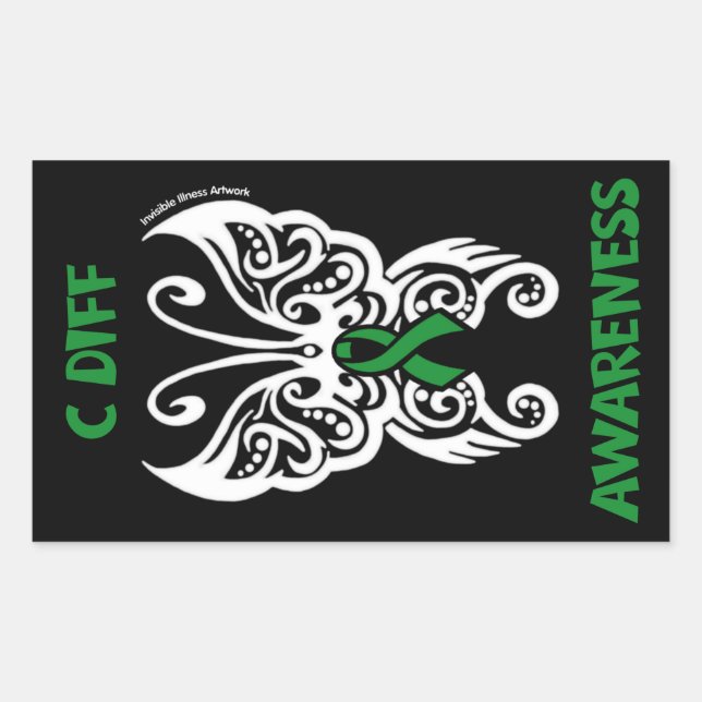Sticker Rectangulaire Papillon/Tribal...C Diff (Devant)
