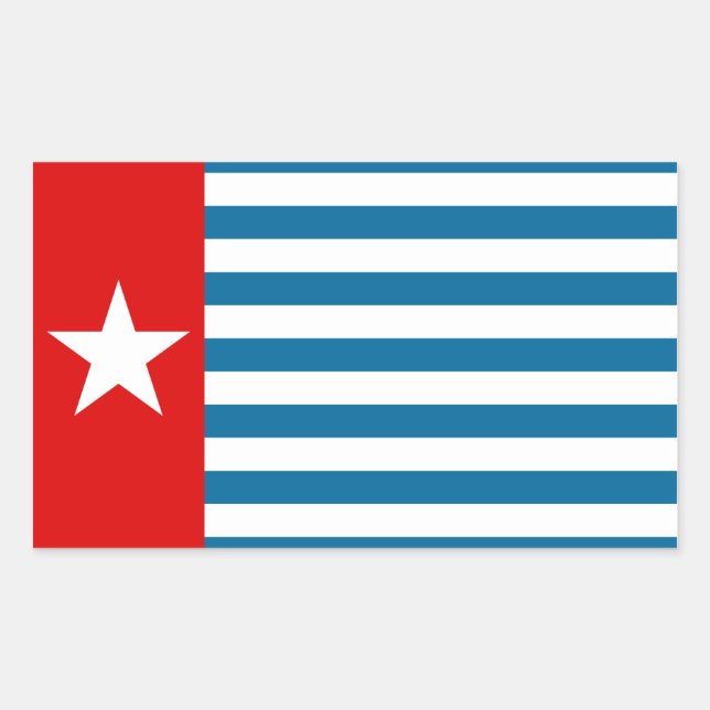 Sticker Rectangulaire papua occidental (Devant)