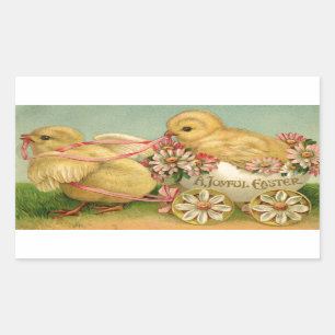 Sticker Rectangulaire Pâques joyeuse