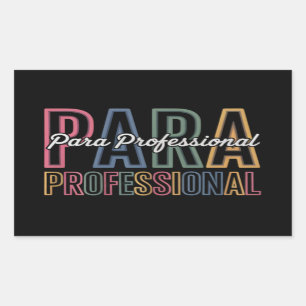 Sticker Rectangulaire Para Paraprofessionnel Paraéducateur Premier jour 