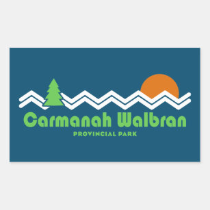 Sticker Rectangulaire Parc de rétro de Carmanah