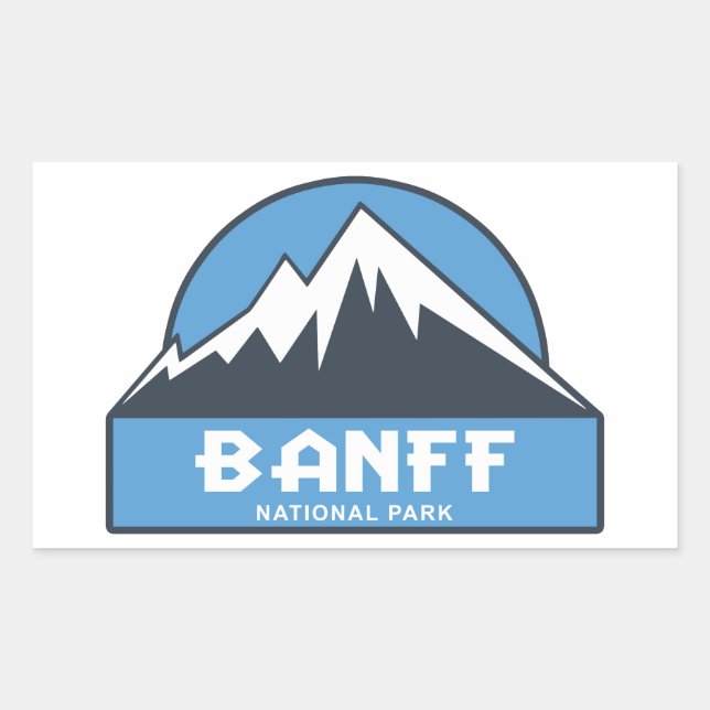 Sticker Rectangulaire Parc national Banff (Devant)