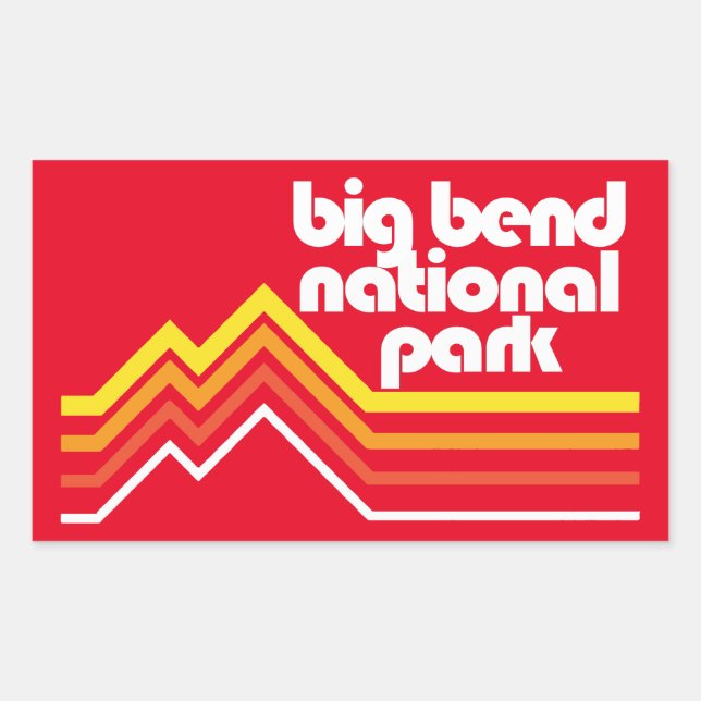 Sticker Rectangulaire Parc national Big Bend (Devant)