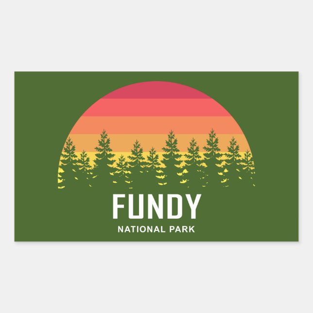 Sticker Rectangulaire Parc national de Fundy (Devant)