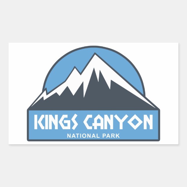 Sticker Rectangulaire Parc national de Kings Canyon (Devant)