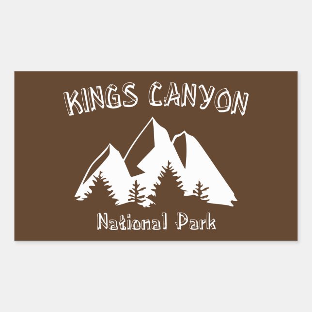 Sticker Rectangulaire Parc national de Kings Canyon (Devant)