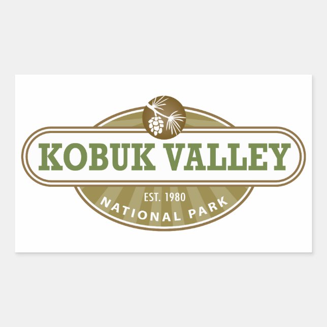 Sticker Rectangulaire Parc national de la vallée de Kobuk (Devant)