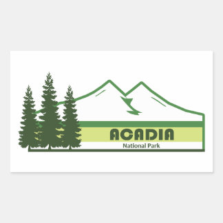 Sticker Rectangulaire Parc national de l'Acadie Grandes vertes