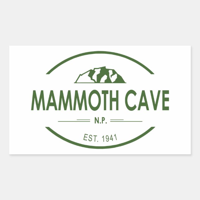 Sticker Rectangulaire Parc national de Mammoth Cave (Devant)