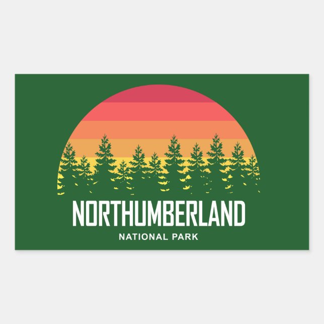 Sticker Rectangulaire Parc national de Northumberland (Devant)