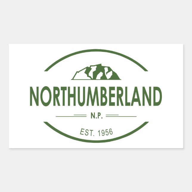 Sticker Rectangulaire Parc national de Northumberland (Devant)
