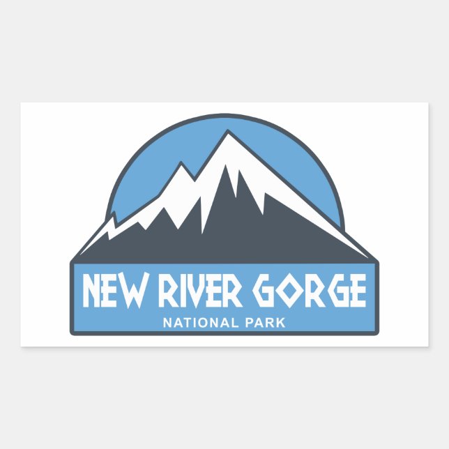 Sticker Rectangulaire Parc national de River Gorge (Devant)