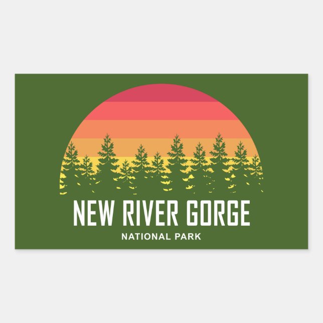Sticker Rectangulaire Parc national de River Gorge (Devant)
