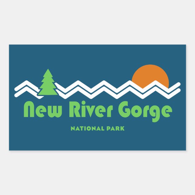 Sticker Rectangulaire Parc national de River Gorge (Devant)
