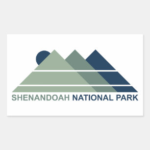 Sticker Rectangulaire Parc national de Shenandoah Mountain Sun