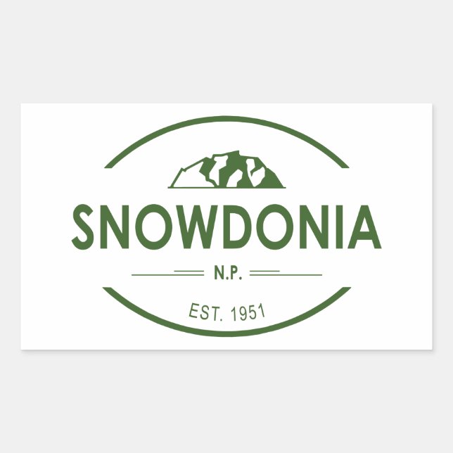 Sticker Rectangulaire Parc national de Snowdonia (Devant)