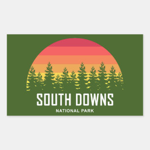 Sticker Rectangulaire Parc national de South Downs