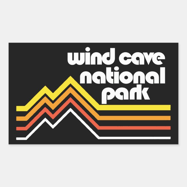 Sticker Rectangulaire Parc national de Wind Cave (Devant)