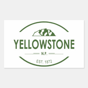 Sticker Rectangulaire Parc national de Yellowstone
