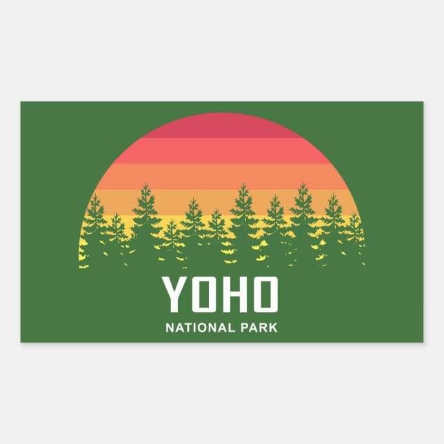 Sticker Rectangulaire Parc national de Yoho (Devant)