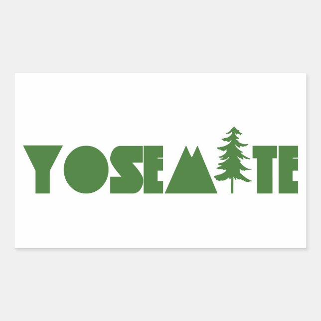Sticker Rectangulaire Parc national de Yosemite (Devant)