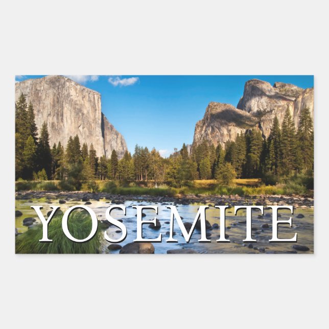 Sticker Rectangulaire Parc national de Yosemite, Californie (Devant)
