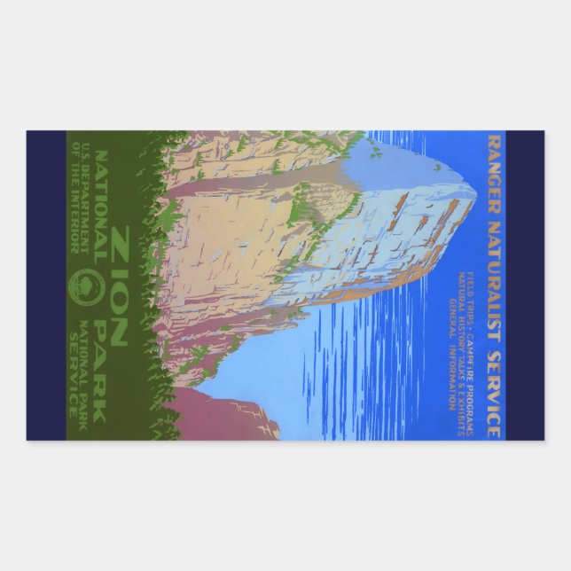 Sticker Rectangulaire Parc national de Zion (Devant)