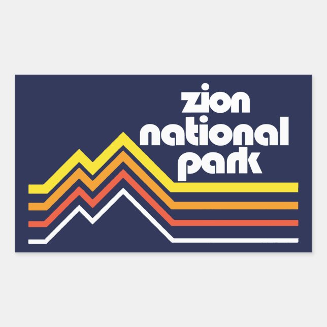 Sticker Rectangulaire Parc national de Zion (Devant)