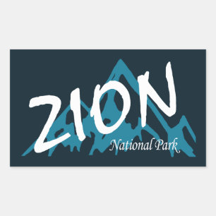 Sticker Rectangulaire Parc national de Zion Monts Utah