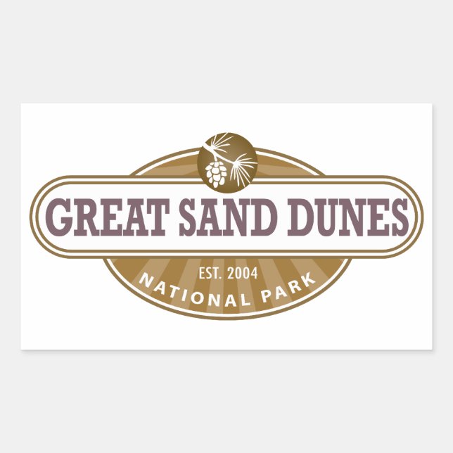 Sticker Rectangulaire Parc national des Dunes de sable (Devant)