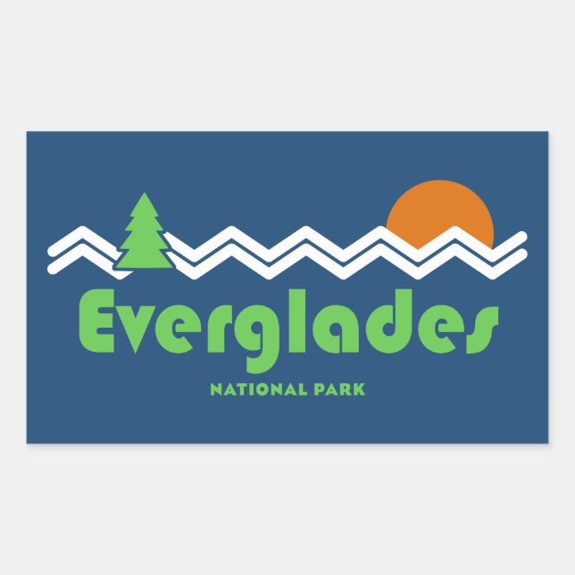 Sticker Rectangulaire Parc national des Everglades (Devant)
